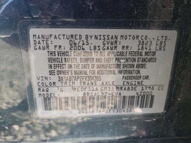 Photo 10 from auction – 2015 NISSAN SENTRA S with VIN 3N1AB7AP2FY304385