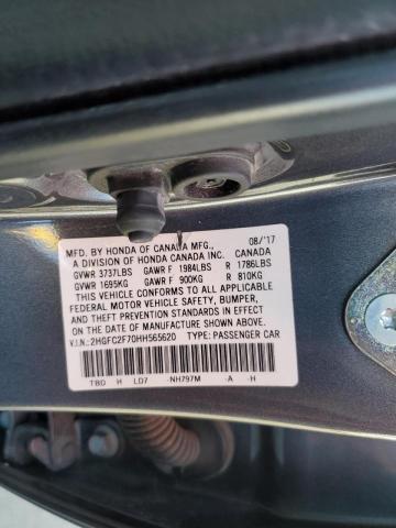 Photo 10 from auction – 2017 HONDA CIVIC EX with VIN 2HGFC2F70HH565620