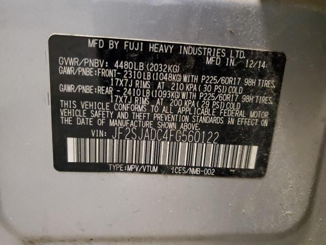 Photo 10 from auction – 2015 SUBARU FORESTER 2 with VIN JF2SJADC4FG560122
