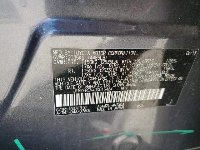 Photo 10 from auction – 2013 TOYOTA RAV4 LE with VIN JTMZFREV4DD015484