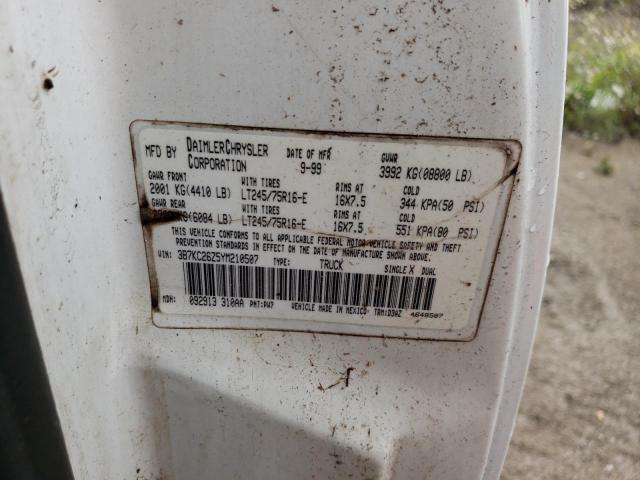Photo 10 from auction – 2000 DODGE RAM 2500 with VIN 3B7KC26Z5YM210507
