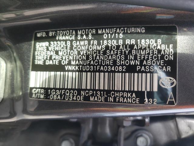 Photo 10 from auction – 2015 TOYOTA YARIS with VIN VNKKTUD31FA034082