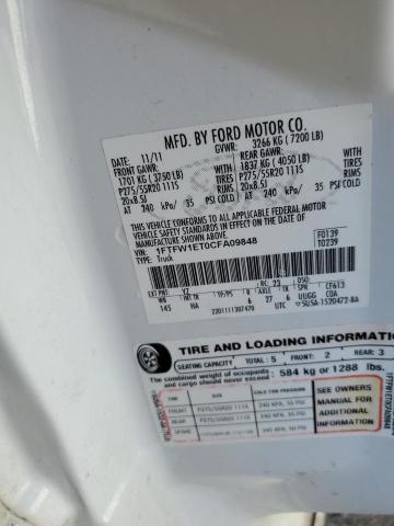 Photo 10 from auction – 2012 FORD F150 SUPER with VIN 1FTFW1ET0CFA09848