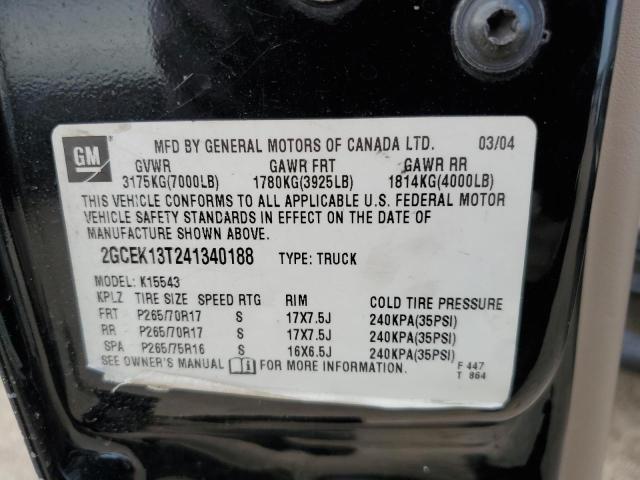 Photo 10 from auction – 2004 CHEVROLET SILVERADO with VIN 2GCEK13T241340188