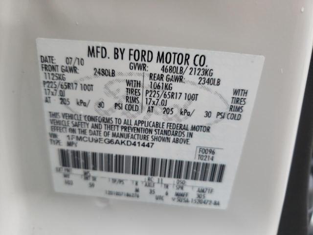 Photo 10 from auction – 2010 FORD ESCAPE LIM with VIN 1FMCU9EG6AKD41447