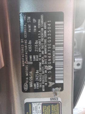 Фото 10 с аукциона – 2014 KIA OPTIMA EX с VIN 5XXGN4A79EG335041