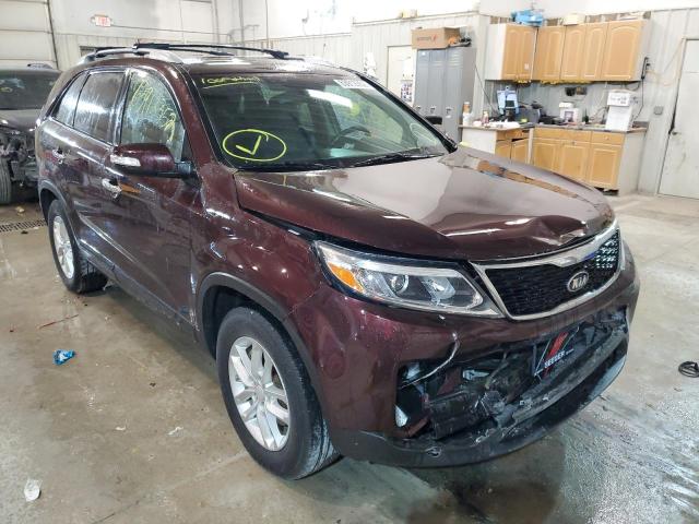 KIA SORENTO LX 2014 with VIN 5XYKT4A69EG507040 - Photo from auction
