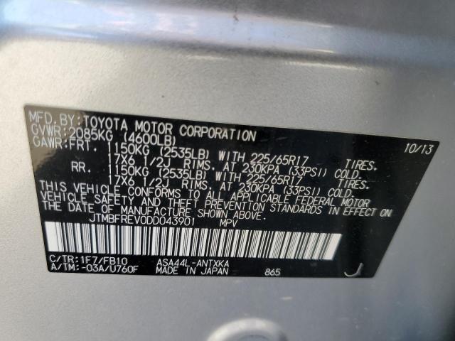 Photo 10 from auction – 2013 TOYOTA RAV4 LE with VIN JTMBFREV0DD043901