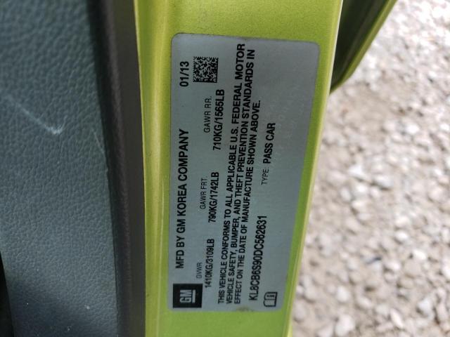 Photo 10 from auction – 2013 CHEVROLET SPARK LS with VIN KL8CB6S90DC562631