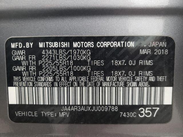Photo 10 from auction – 2018 MITSUBISHI OUTLANDER with VIN JA4AR3AUXJU009788