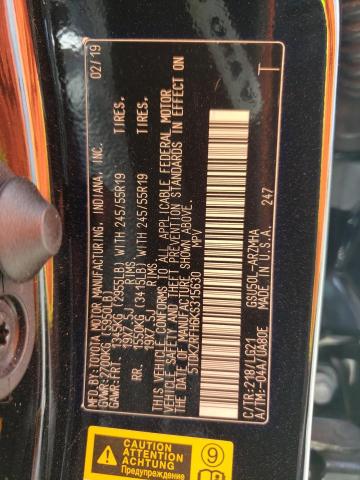 Photo 10 from auction – 2019 TOYOTA HIGHLANDER with VIN 5TDKZRFH6KS315630