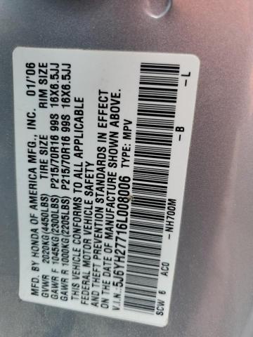 Photo 10 from auction – 2006 HONDA ELEMENT EX with VIN 5J6YH27716L008006