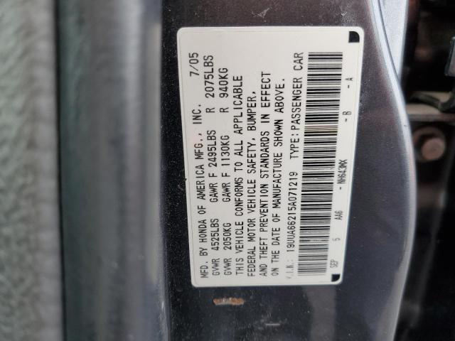 Photo 10 from auction – 2005 ACURA TL with VIN 19UUA66215A071219