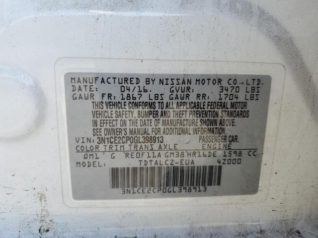 Photo 10 from auction – 2016 NISSAN VERSA NOTE with VIN 3N1CE2CP0GL398913