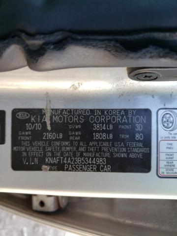 Foto 10 de la subasta – 2011 KIA FORTE LX con VIN KNAFT4A23B5344983