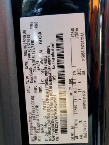 Photo 14 from auction – 2019 FORD TRANSIT T- with VIN 1FBZX2YM7KKA80561