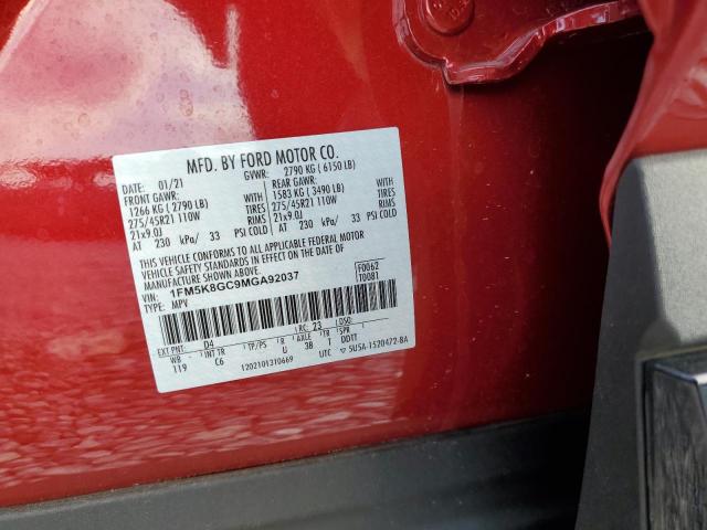 Photo 10 from auction – 2021 FORD EXPLORER S with VIN 1FM5K8GC9MGA92037