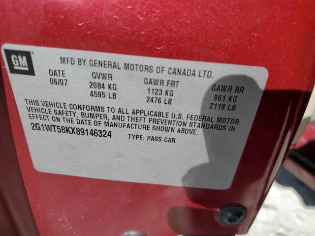 Photo 10 from auction – 2008 CHEVROLET IMPALA LT with VIN 2G1WT58KX89146324