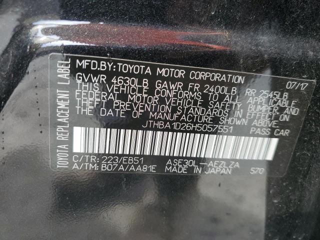 Photo 10 from auction – 2017 LEXUS IS 200T with VIN JTHBA1D26H5057551