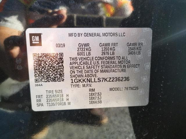 Photo 10 from auction – 2019 GMC ACADIA SLE with VIN 1GKKNLLS7KZ236236