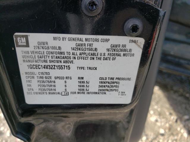 Photo 10 from auction – 2002 CHEVROLET SILVERADO with VIN 1GCEC14V32Z155715