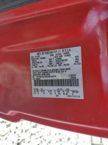 Photo 10 from auction – 1999 FORD RANGER with VIN 1FTYR10C9XUB14414