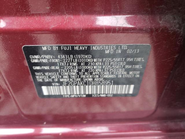 Foto 10 de la subasta – 2013 SUBARU XV CROSSTR con VIN JF2GPAKC1DH858951