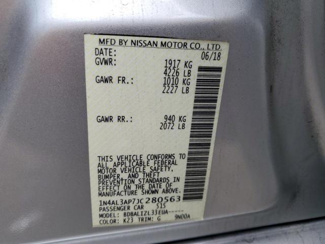 Photo 10 from auction – 2018 NISSAN ALTIMA 2.5 with VIN 1N4AL3AP7JC280563