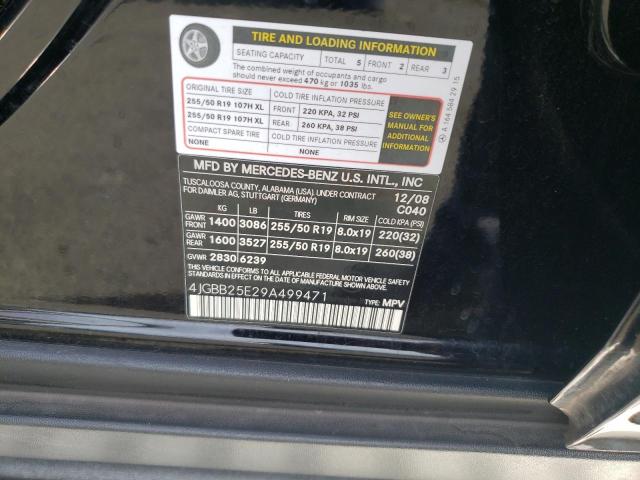 Photo 10 from auction – 2009 MERCEDES-BENZ ML with VIN 4JGBB25E29A499471