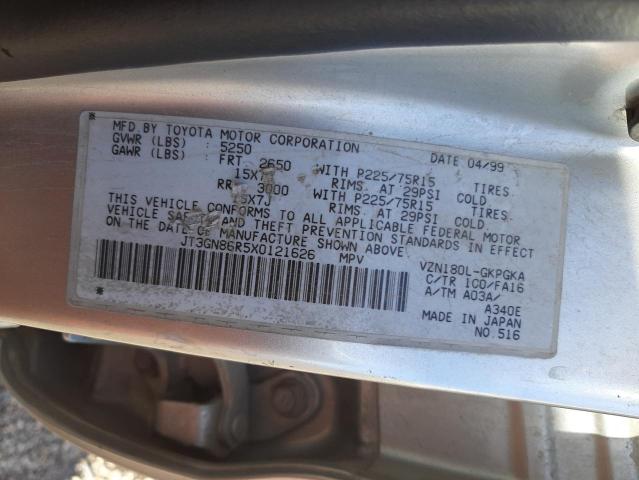 Photo 10 from auction – 1999 TOYOTA 4RUNNER SR with VIN JT3GN86R5X0121626