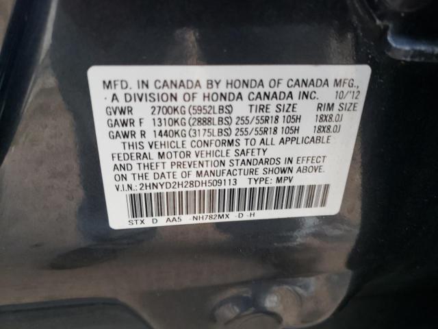 Photo 10 from auction – 2013 ACURA MDX with VIN 2HNYD2H28DH509113
