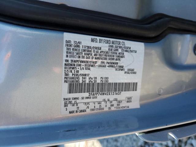 Photo 10 from auction – 2002 FORD CROWN VICT with VIN 2FAFP74W42X121637