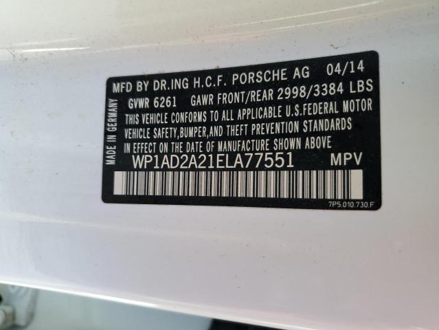 Photo 10 from auction – 2014 PORSCHE CAYENNE GT with VIN WP1AD2A21ELA77551