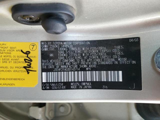 Photo 10 from auction – 2003 TOYOTA HIGHLANDER with VIN JTEHF21A030143714