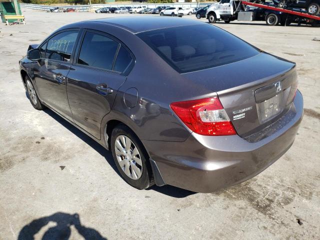 Photo 3 from auction – 2012 HONDA CIVIC LX with VIN 19XFB2F5XCE010288