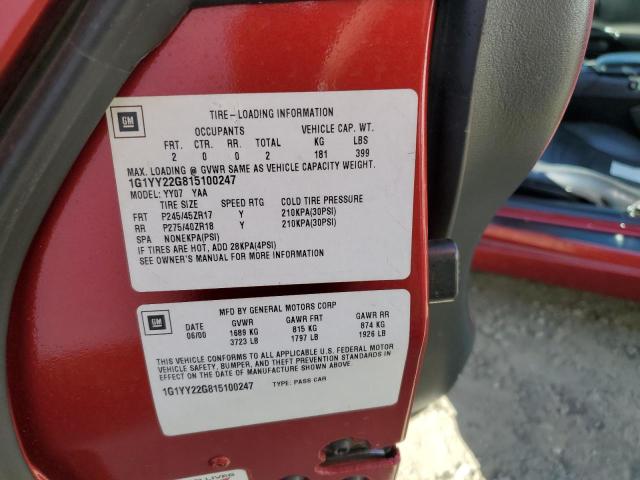 Photo 10 from auction – 2001 CHEVROLET CORVETTE with VIN 1G1YY22G815100247