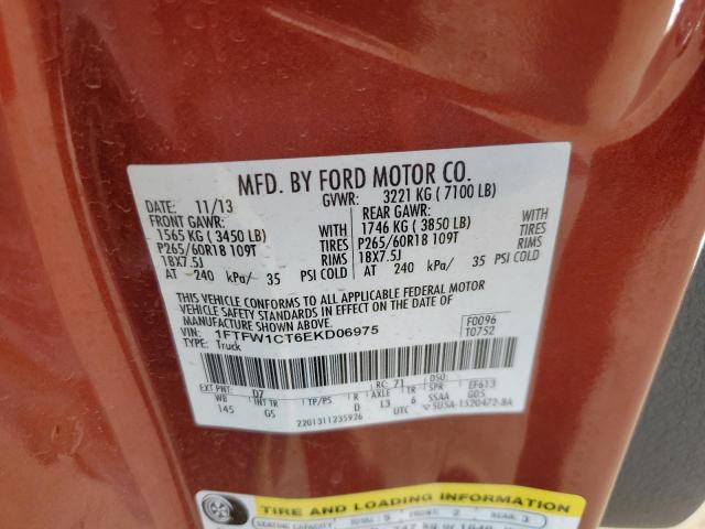 Photo 10 from auction – 2014 FORD F150 SUPER with VIN 1FTFW1CT6EKD06975