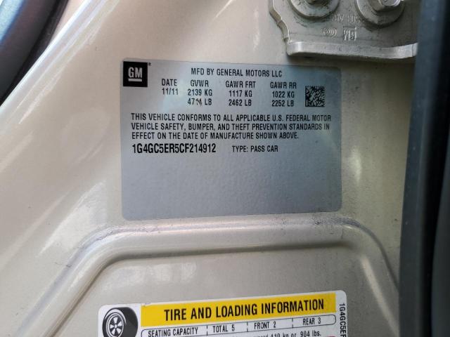 Photo 10 from auction – 2012 BUICK LACROSSE with VIN 1G4GC5ER5CF214912