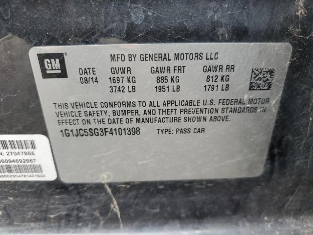 Photo 10 from auction – 2015 CHEVROLET SONIC LT with VIN 1G1JC5SG3F4101398