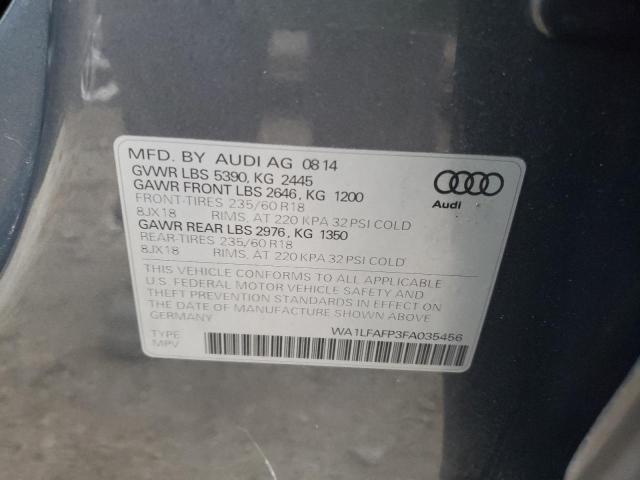 Photo 10 from auction – 2015 AUDI Q5 PREMIUM with VIN WA1LFAFP3FA035456
