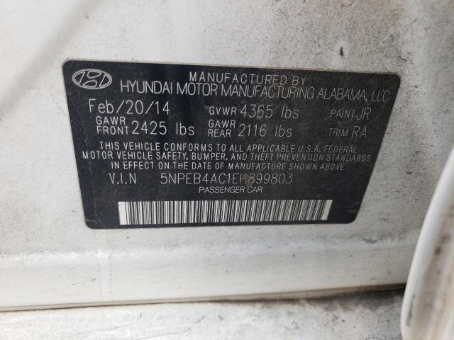 Photo 10 from auction – 2014 HYUNDAI SONATA GLS with VIN 5NPEB4AC1EH899803