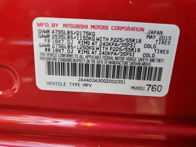 Photo 10 from auction – 2016 MITSUBISHI OUTLANDER with VIN JA4AD3A30GZ002351