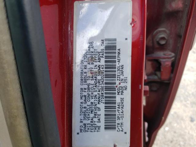 Photo 10 from auction – 2004 TOYOTA COROLLA CE with VIN JTDBR38E342028143