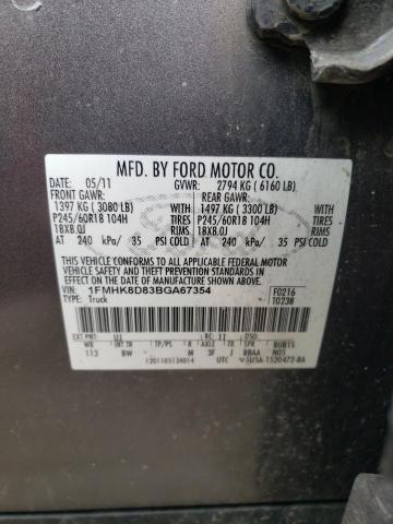 Photo 10 from auction – 2011 FORD EXPLORER X with VIN 1FMHK8D83BGA67354