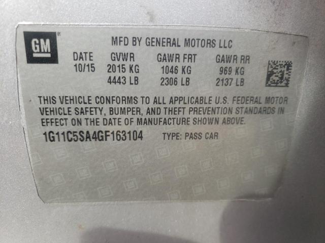 Photo 10 from auction – 2016 CHEVROLET MALIBU LIM with VIN 1G11C5SA4GF163104