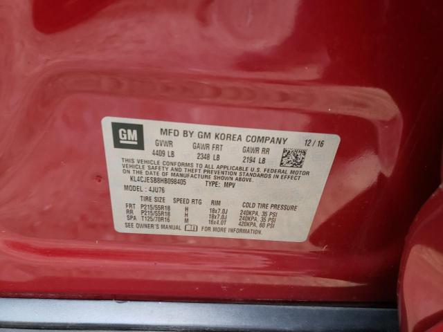 Photo 10 from auction – 2017 BUICK ENCORE PRE with VIN KL4CJESB8HB098405