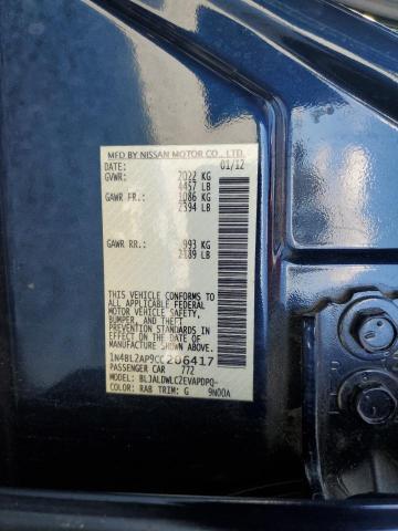 Photo 10 from auction – 2012 NISSAN ALTIMA SR with VIN 1N4BL2AP9CC206417