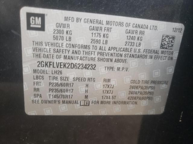 Photo 10 from auction – 2013 GMC TERRAIN SL with VIN 2GKFLVEK2D6234232