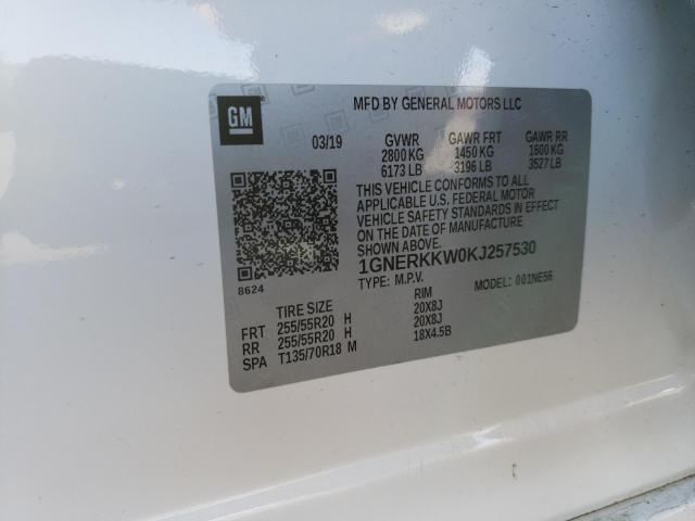 Photo 10 from auction – 2019 CHEVROLET TRAVERSE P with VIN 1GNERKKW0KJ257530