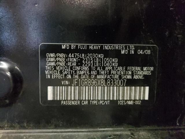 Photo 10 from auction – 2008 SUBARU IMPREZA WR with VIN JF1GR896X8L833007
